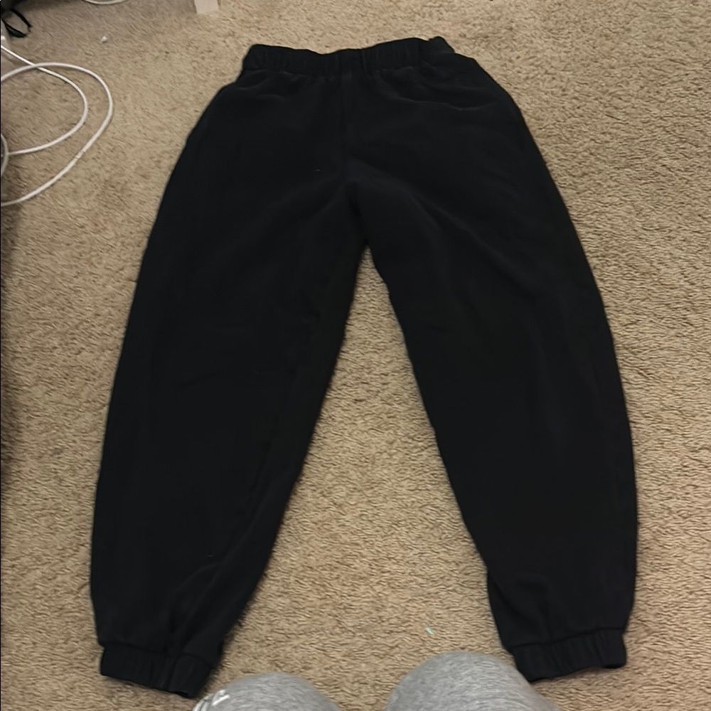 Hollister Black Track Pants with Elastic Cuffs